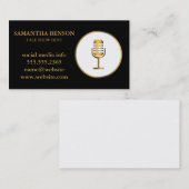 エレガントミュージシャンマイク | シンガー | 無線ホスト 名刺 (正面/裏面)