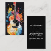 エレガントミュージシャン名刺付きギター 名刺 (正面/裏面)
