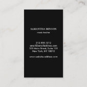 エレガントミュージシャン名刺付きギター 名刺 (裏面)