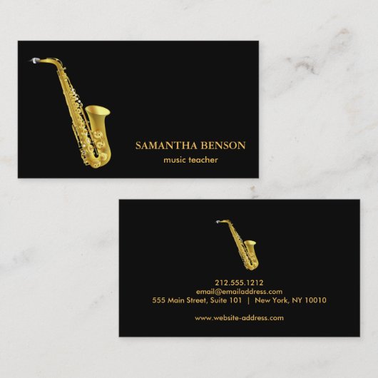 エレガントミュージシャン名刺付き名刺 名刺 (正面/裏面)