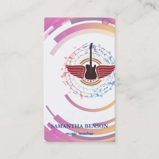 エレガントミュージシャン名刺付き名刺 名刺 (正面)