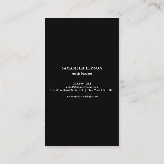 エレガントミュージシャン 名刺 (裏面)