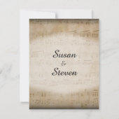 エレガントミュージックウェディング招待状 招待状 (裏面)