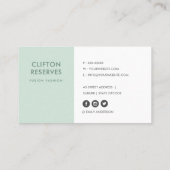 エレガントミンシンプルトグリーンプロフェッショナル 名刺 (裏面)