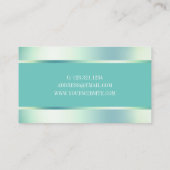 エレガントミント·グリーン·化粧と髪 名刺 (裏面)