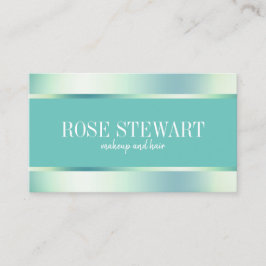エレガントミント·グリーン·化粧と髪 名刺