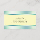 エレガントミント·グリーン·化粧と髪 名刺 (裏面)