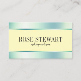 エレガントミント·グリーン·化粧と髪 名刺