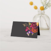 エレガントムーディ鮮やかー収穫フローラ結婚 プレイスカード (裏面)