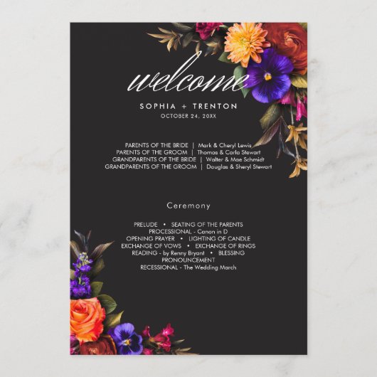 エレガントムーディ鮮やかー収穫フローラ結婚 プログラム (正面)