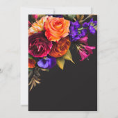 エレガントムーディ鮮やかー収穫フローラ結婚 招待状 (裏面)