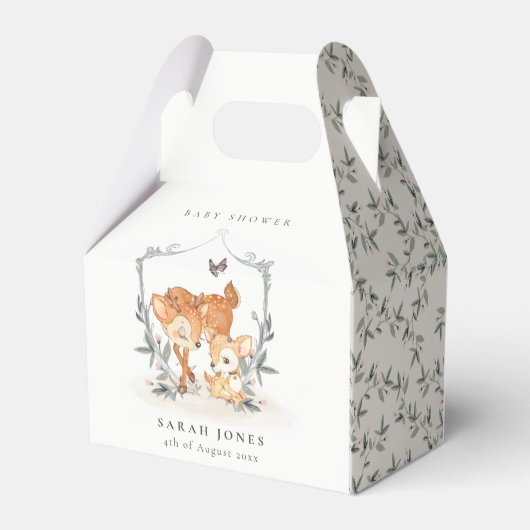 エレガントムームディアファウンフローラクレストベビーシャワー フェイバーボックス (裏面サイド)