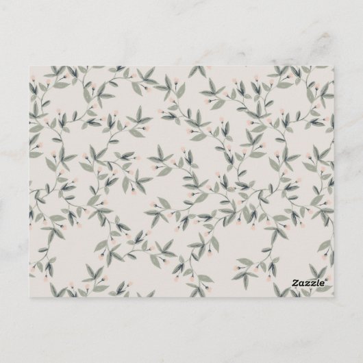 エレガントムームディアファウンフローラクレストベビーシャワー ポストカード (裏面)