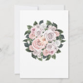 エレガントムーヴピンクローズウォーターフローラ結婚ズ 招待状 (裏面)