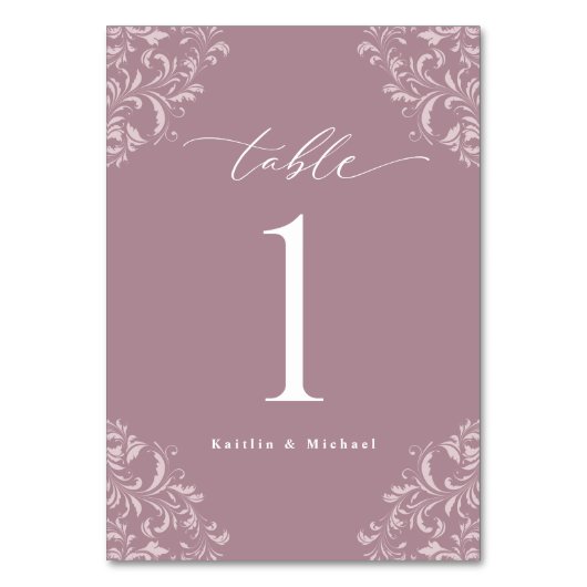 エレガントムーヴヴィンテージクラシックスモール結婚ズ テーブルナンバー (正面)