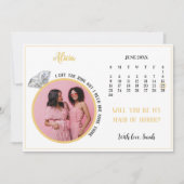 エレガントメイド・オブ・オーナー（花嫁付き添い人）提案写真リングカレンダー 招待状 (正面)