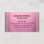 エレガントメイブピンク2トーンビジネスカード 名刺 (裏面)