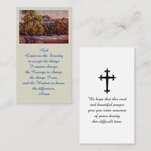 エレガントメモリアルウォーター絵画カラーズカード 名刺 (正面/裏面)