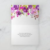 エレガントメモリアルウォーター色花模様悔やみや弔慰 カード (内部)