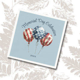 エレガントメモリアルデーパーティー スタンダードカクテルナプキン