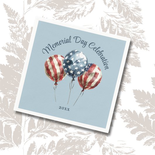 エレガントメモリアルデーパーティー スタンダードカクテルナプキン