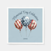 エレガントメモリアルデーパーティー スタンダードカクテルナプキン (正面)