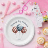 エレガントメモリアルデーパーティー ペーパープレート (パーティー)