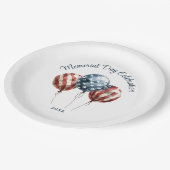 エレガントメモリアルデーパーティー ペーパープレート (アングル)