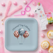 エレガントメモリアルデーパーティー ペーパープレート (パーティー)