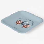 エレガントメモリアルデーパーティー ペーパープレート (傾斜あり)