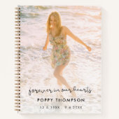 エレガントメモリアルフォトシック葬儀ゲストブック ノートブック (正面)