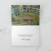 エレガントメモリアルリリー池の哀悼悔やみや弔慰 カード (内部)