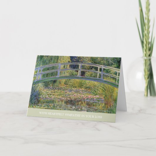 エレガントメモリアルリリー池の哀悼悔やみや弔慰 カード (正面)