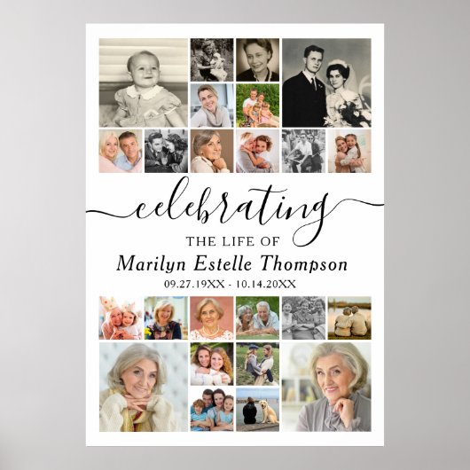 エレガントメモリアル24 フォト 生命を称える ポスター (正面)