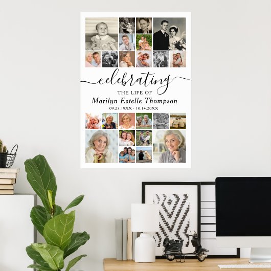 エレガントメモリアル24 フォト 生命を称える ポスター (ホームオフィス)
