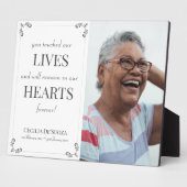 エレガントメモリアル ホワイト 思い出 カスタム写真 フォトプラーク (側面)