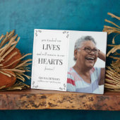 エレガントメモリアル ホワイト 思い出 カスタム写真 フォトプラーク (側面)