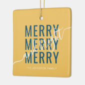 エレガントメリーで明るいクリスマス セラミックオーナメント (左)
