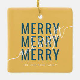 エレガントメリーで明るいクリスマス セラミックオーナメント