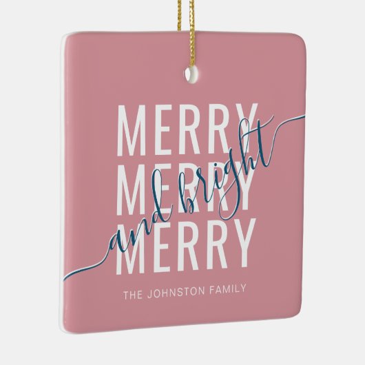 エレガントメリーで明るいクリスマス セラミックオーナメント (右)