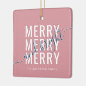 エレガントメリーで明るいクリスマス セラミックオーナメント (左)