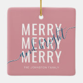 エレガントメリーで明るいクリスマス セラミックオーナメント (裏面)