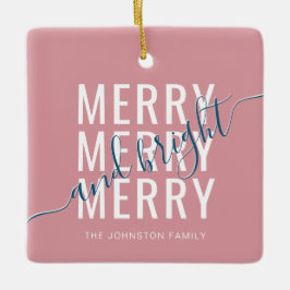 エレガントメリーで明るいクリスマス セラミックオーナメント