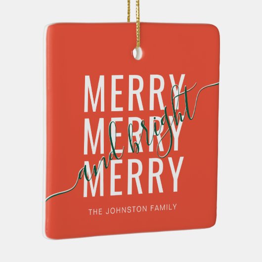 エレガントメリーで明るいクリスマス セラミックオーナメント (右)