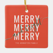 エレガントメリーで明るいクリスマス セラミックオーナメント (正面)