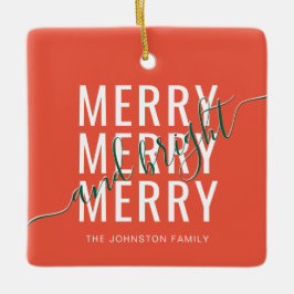 エレガントメリーで明るいクリスマス セラミックオーナメント