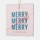 エレガントメリーで明るいクリスマス セラミックオーナメント (左)