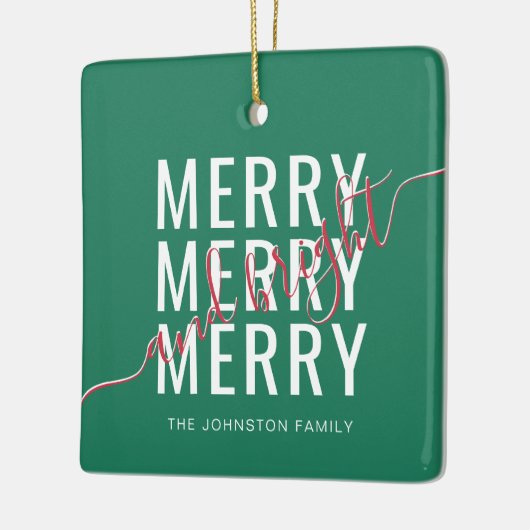 エレガントメリーで明るいクリスマス セラミックオーナメント (左)