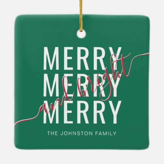 エレガントメリーで明るいクリスマス セラミックオーナメント (裏面)