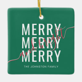 エレガントメリーで明るいクリスマス セラミックオーナメント